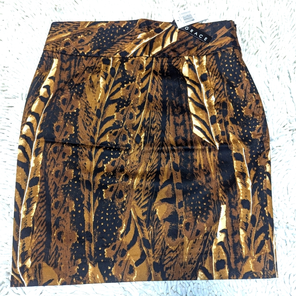 Grace animal print Mini Skirt- size 4